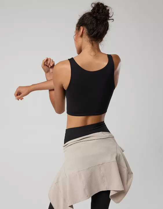 OFFLINE By Aerie Real Me XTRA Rib Switch Up High Neck Sports Bra True Black - Image 2