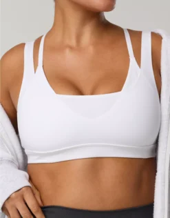 OFFLINE By Aerie The Hugger Layered Sports Bra White