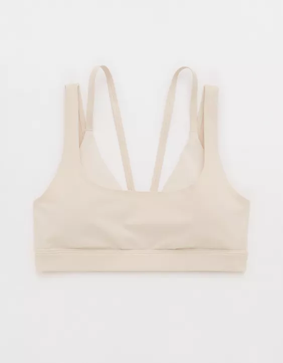 OFFLINE By Aerie The Hugger Layered Sports Bra Cake Batter - Image 3