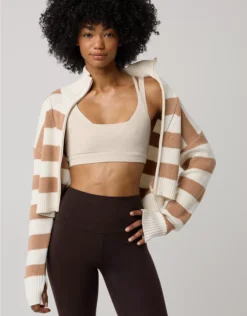 OFFLINE By Aerie The Hugger Layered Sports Bra Cake Batter