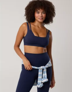 OFFLINE By Aerie The Hugger Layered Sports Bra Royal Navy