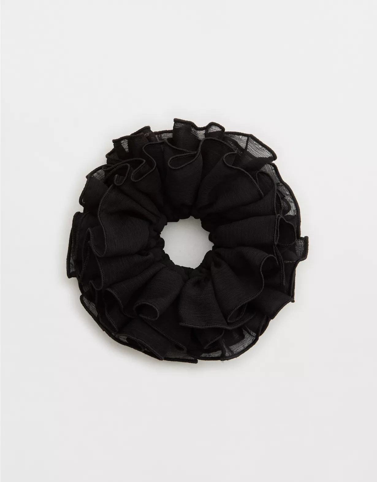 Aerie Ruffle Super Scrunchie True Black