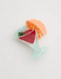 Aerie Jenny Lemons Shrimp Cocktail Hair Clip Multi