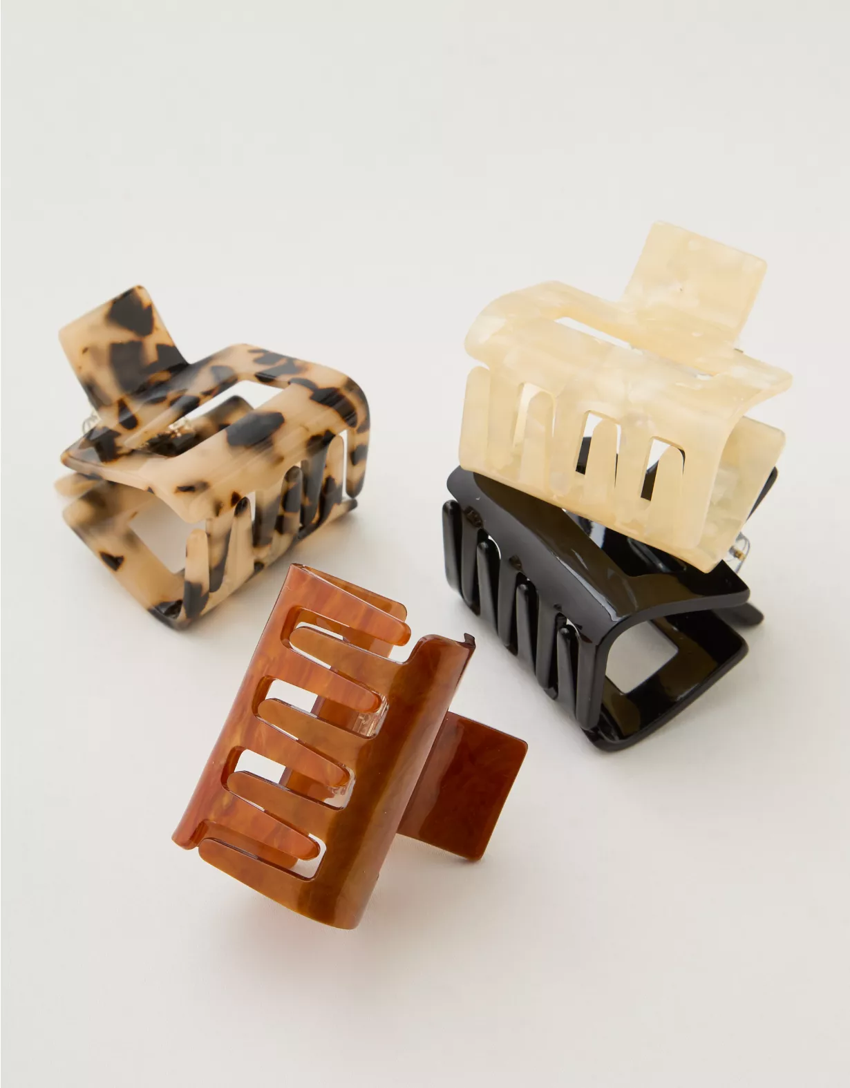 Aerie Square Claw Clip 4-Pack Multi - Image 2