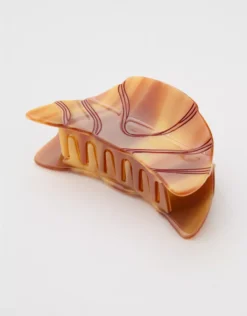 Aerie Jenny Lemons Croissant Hair Clip Light Brown