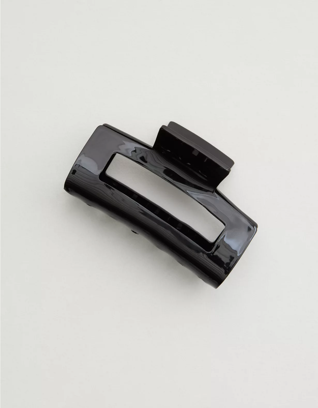 Aerie Large Rectangle Hair Clip True Black