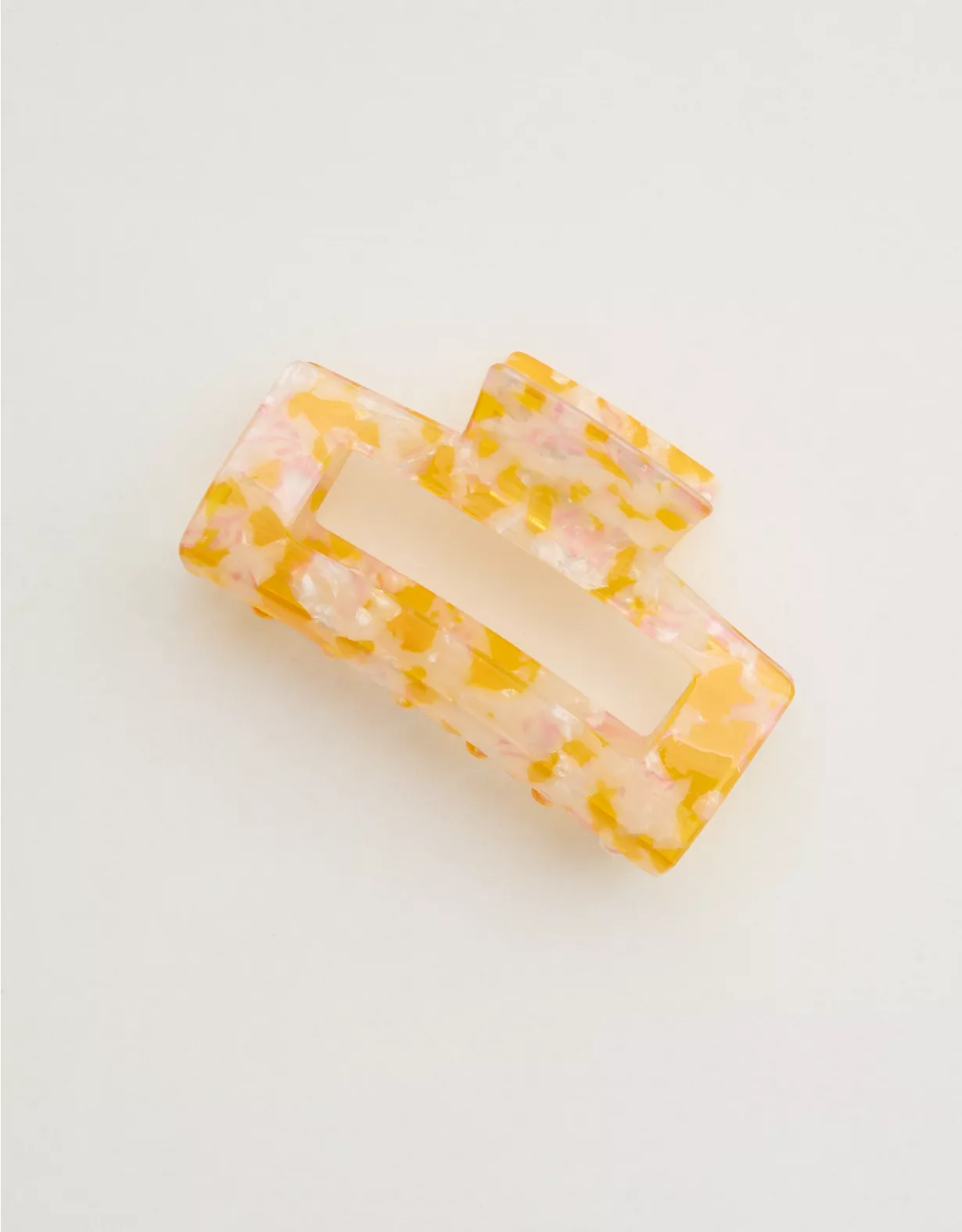 Aerie Large Rectangle Hair Clip Yellow Notes - Image 2
