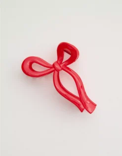 Aerie Bow Claw Clip Bright Red