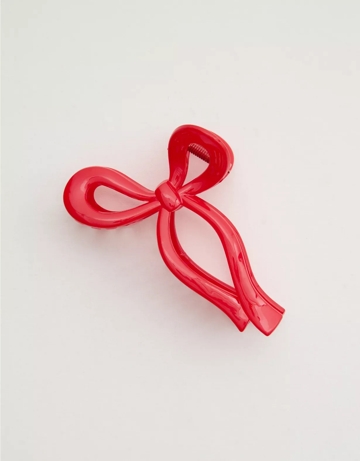 Aerie Bow Claw Clip Bright Red