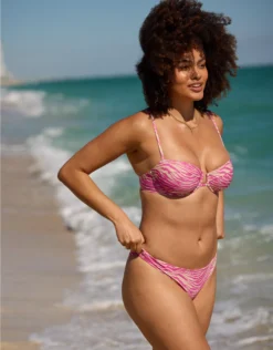 Aerie The Sunnysideup Bikini Top Raspberry Peak