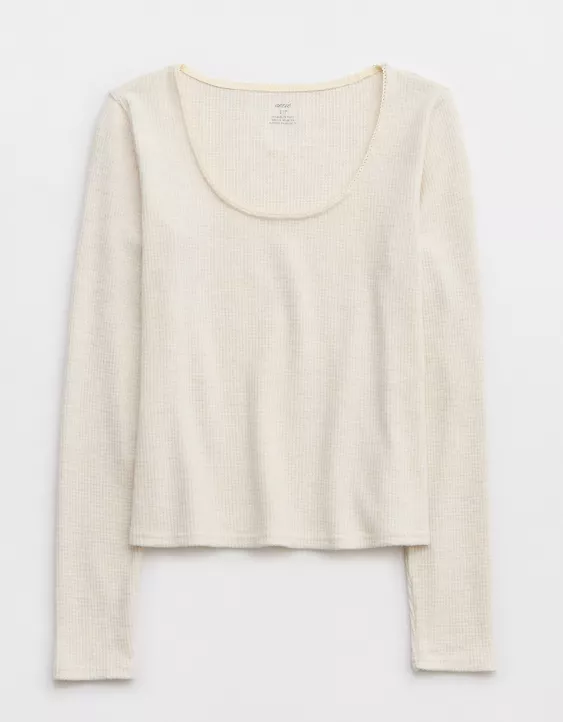 Aerie Waffle Scoop Neck Top - Image 3