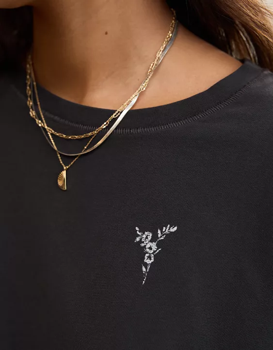 Aerie Dream Jersey Long Sleeve Top Smoked Gray - Image 6