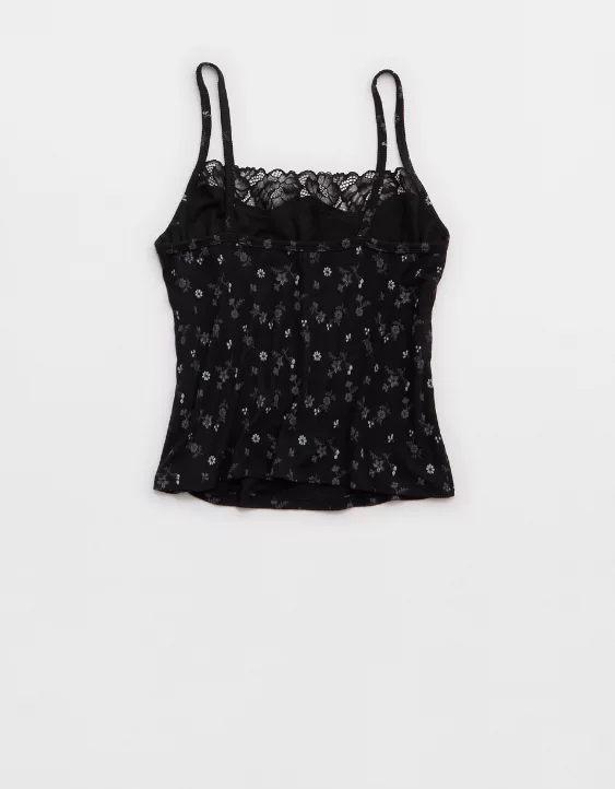 Aerie Real Soft® Ribbed Tank Top Shell Gray - Image 4