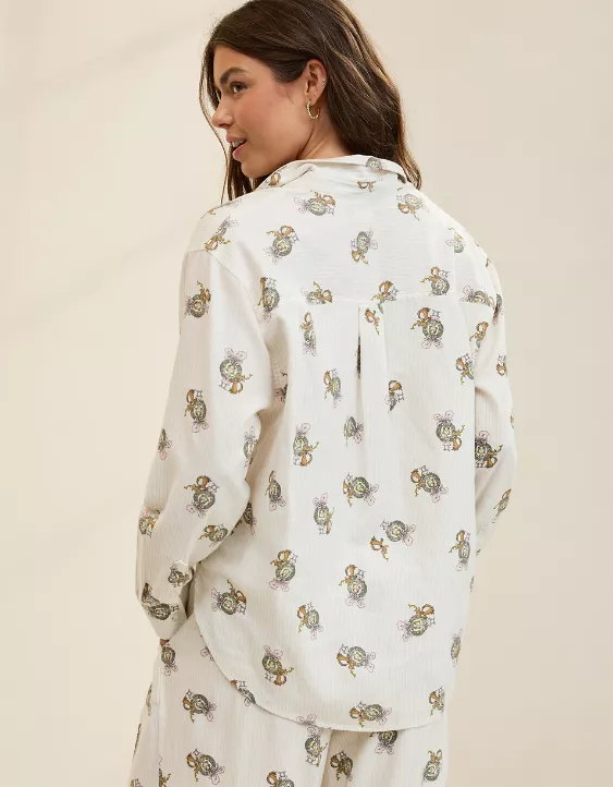 Aerie Flannel Pajama Shirt Soft Muslin - Image 2