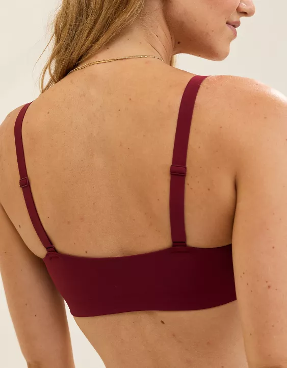 Aerie SMOOTHEZ Seamless Unlined Bra Deep Cherry - Image 2