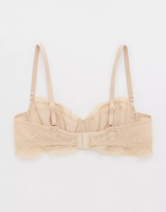 Aerie Show Off Rosebud Lace Unlined Bra Sandalwood - Image 5