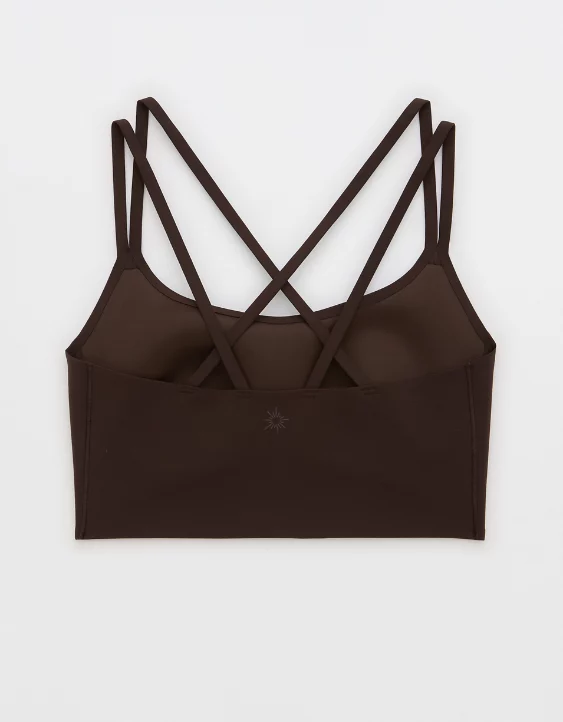 OFFLINE By Aerie Real Me Hold Up! Strappy Sports Bra Deep Earth - Image 4