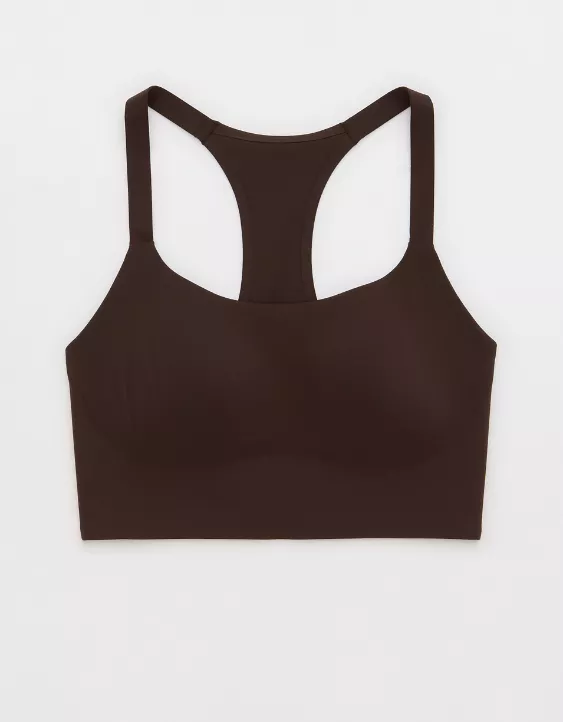OFFLINE By Aerie Real Me Hold Up! Racerback Sports Bra Deep Earth - Image 4