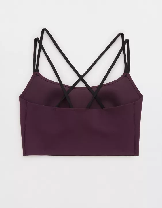 OFFLINE By Aerie Real Me Hold Up! Strappy Sports Bra Cool Berry - Image 5