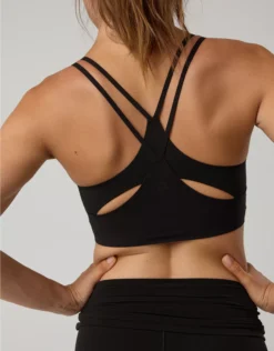 OFFLINE By Aerie Real Me Hold Up! Layered Sports Bra True Black