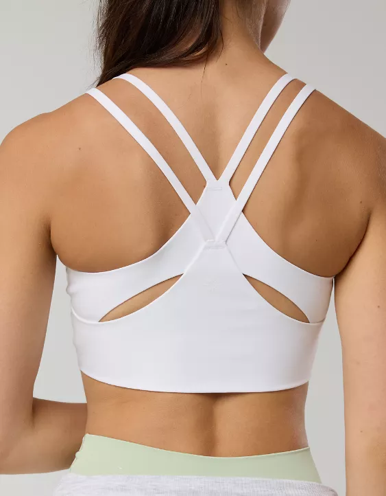 OFFLINE By Aerie Real Me Hold Up! Layered Sports Bra Air White - Image 2