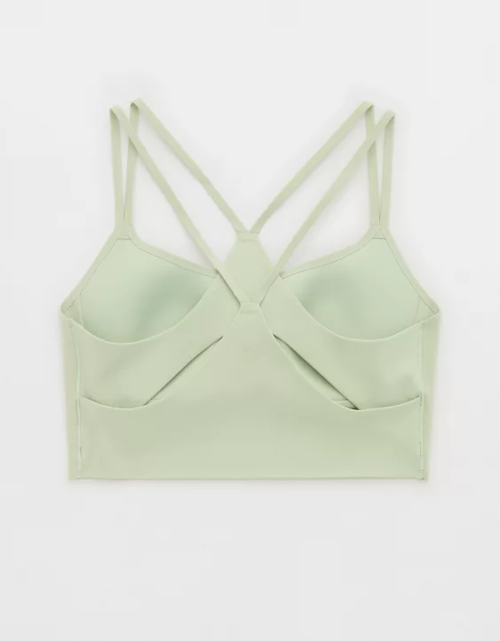 OFFLINE By Aerie Real Me Hold Up! Layered Sports Bra Dusty Sage - Image 4