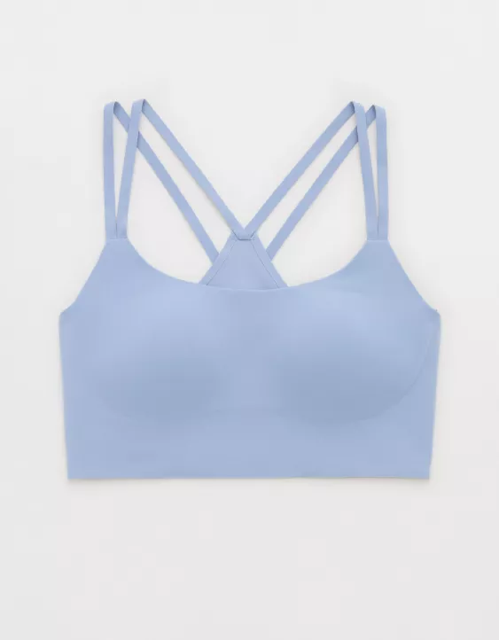 OFFLINE By Aerie Real Me Hold Up! Layered Sports Bra Monaco Blue - Image 4
