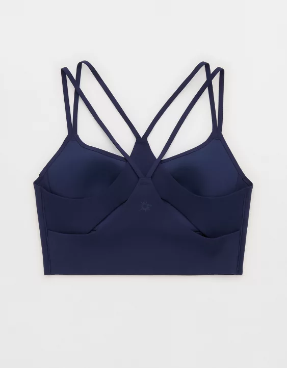OFFLINE By Aerie Real Me Hold Up! Layered Sports Bra Royal Navy - Image 4