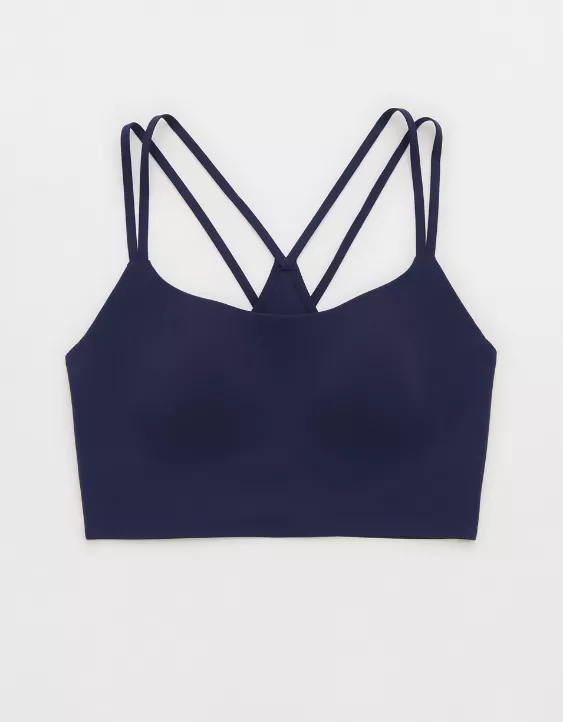 OFFLINE By Aerie Real Me Hold Up! Layered Sports Bra Royal Navy - Image 3
