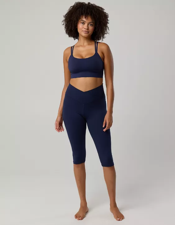 OFFLINE By Aerie Real Me Hold Up! Layered Sports Bra Royal Navy - Image 5