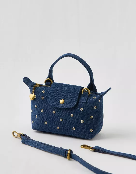 Aerie Mini Denim Pouchette Blue - Image 2