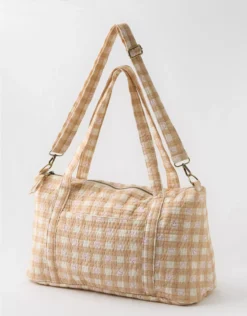 Aerie Quilted Duffle Bag Natural