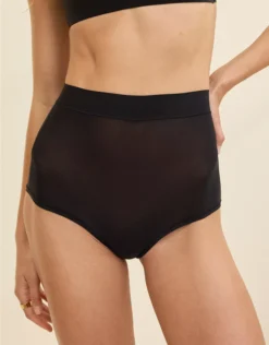 Aerie SMOOTHEZ Everyday Super High Waisted Boybrief Underwear True Black