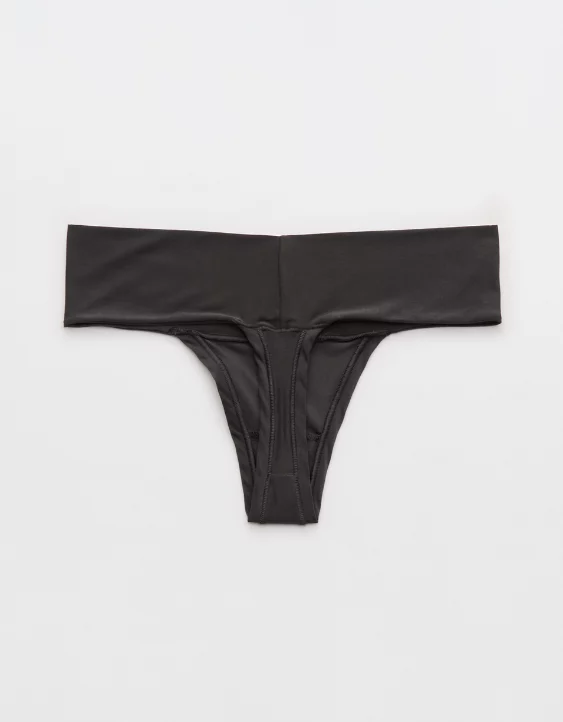 Aerie SMOOTHEZ Everyday Thong Underwear Smoked Gray - Image 3