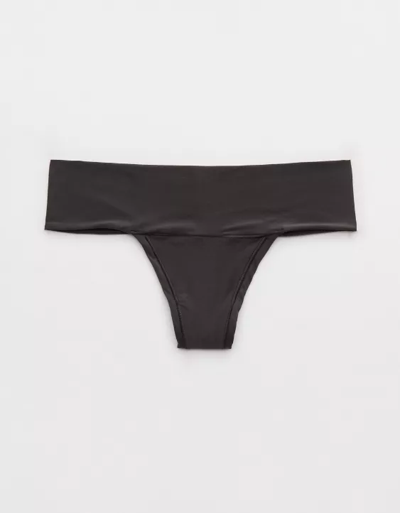 Aerie SMOOTHEZ Everyday Thong Underwear Smoked Gray - Image 2