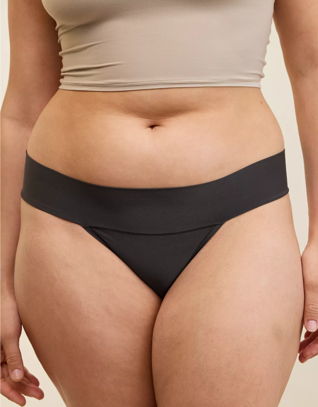 Aerie SMOOTHEZ Everyday Thong Underwear Smoked Gray