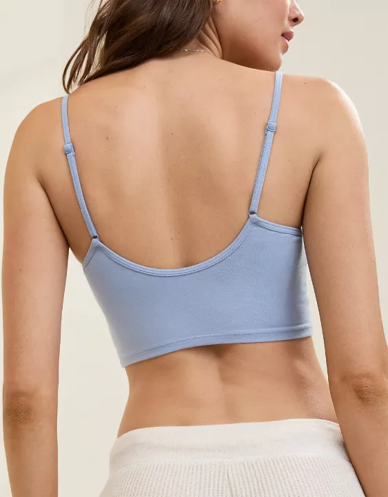 Aerie Superchill Cotton Bra Top Monaco Blue - Image 2