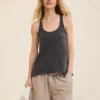 Aerie Flowy Boyfriend Tank Top Smoked Gray