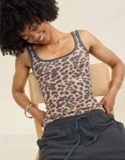 Aerie Double Scoop Neck Tank Top Beach Dune