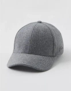 OFFLINE By Aerie Felt Baseball Hat Medium Heather Gray