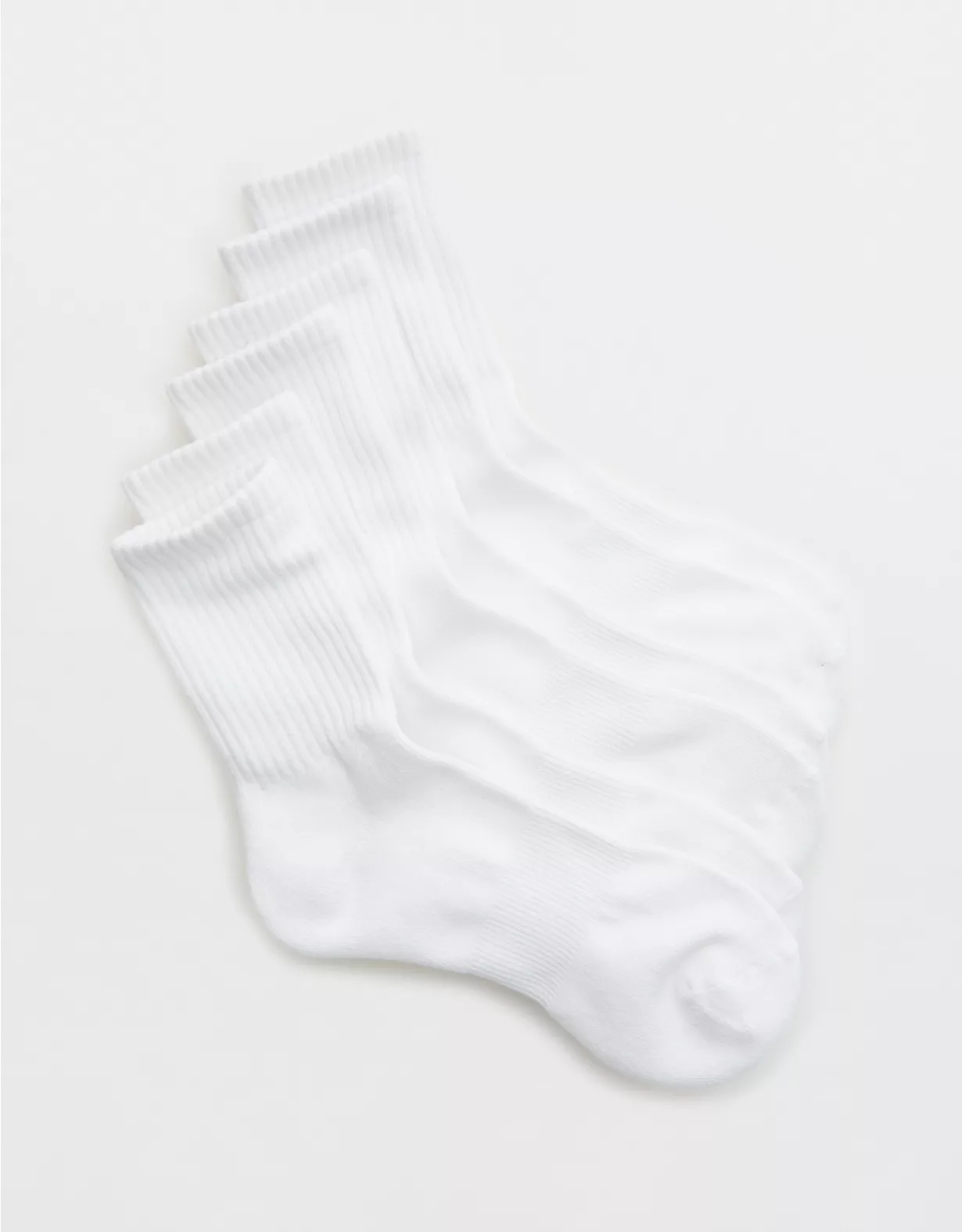 OFFLINE By Aerie Crew Sock 3-Pack Air White
