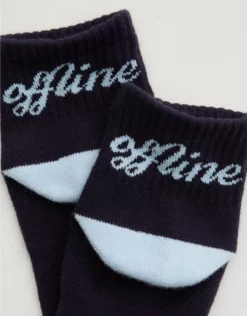 OFFLINE By Aerie Short Crew Socks Eyelet Blue