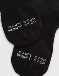 OFFLINE By Aerie Crew Sock True Black
