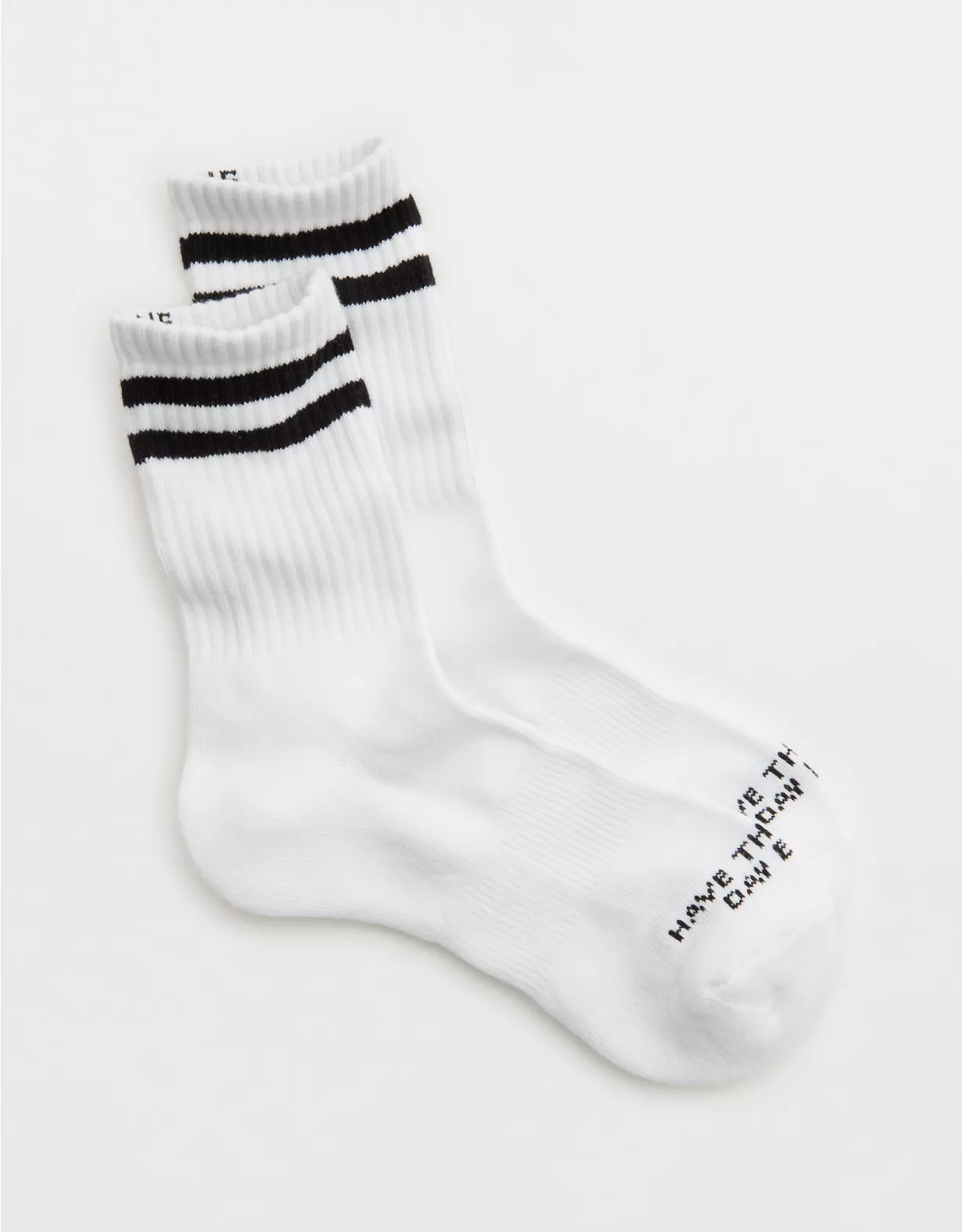 OFFLINE By Aerie Crew Sock Air White - Image 2