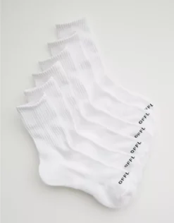OFFLINE By Aerie Crew Sock 3-Pack White