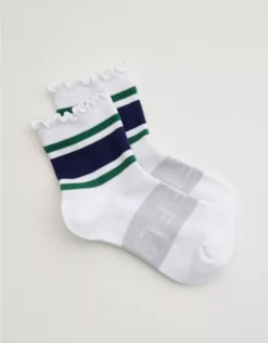 OFFLINE By Aerie Athletic Ruffle Sock Navy