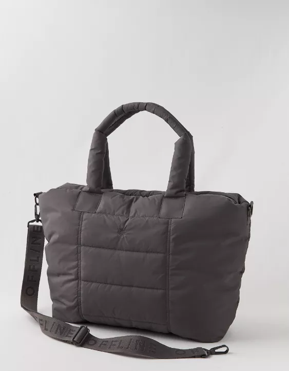 OFFLINE By Aerie Puff Love Tote Bag Smoked Gray - Image 2