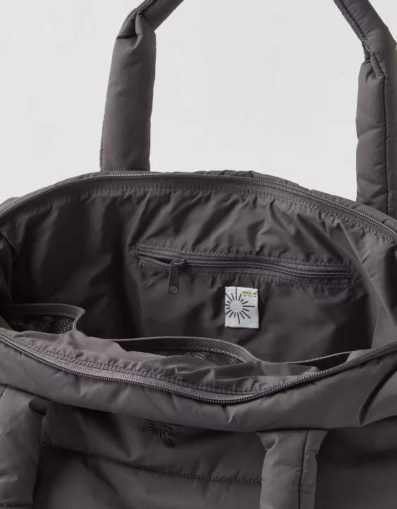 OFFLINE By Aerie Puff Love Tote Bag Smoked Gray - Image 3