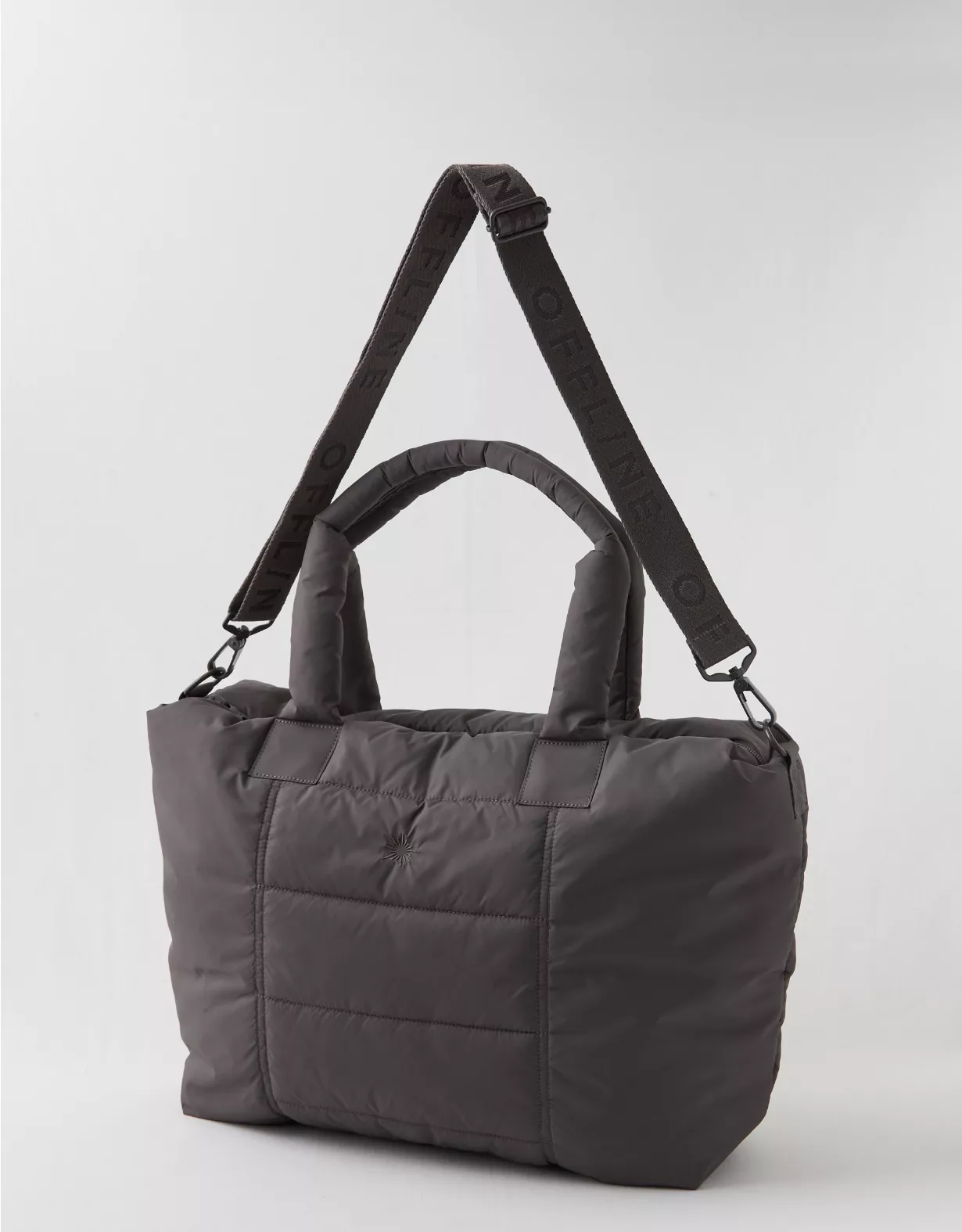 OFFLINE By Aerie Puff Love Tote Bag Smoked Gray