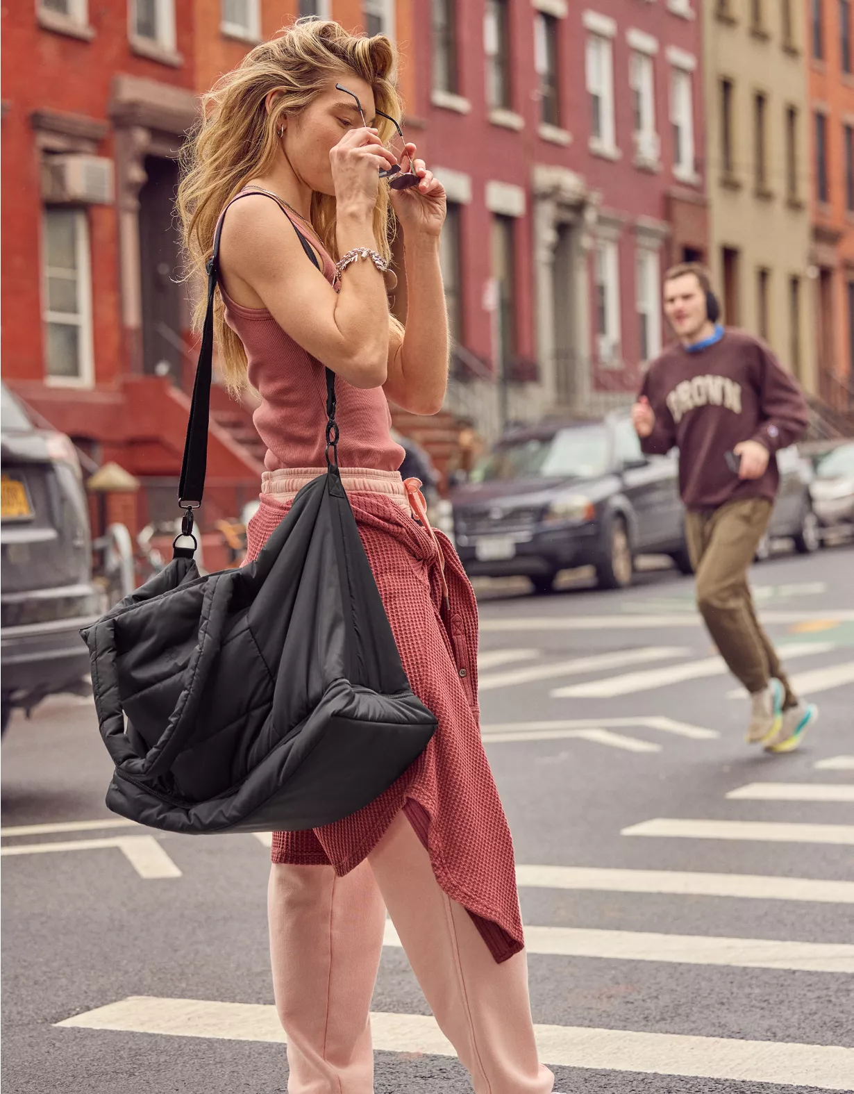 OFFLINE By Aerie Puff Love Weekender Bag True Black